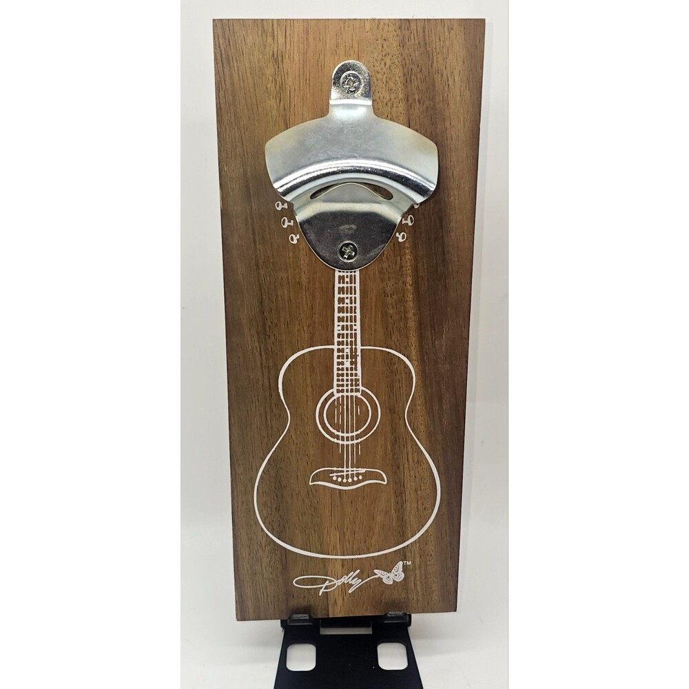Dolly Parton Wood Guitar Bottle Opener BBQ BAR KITCHEN